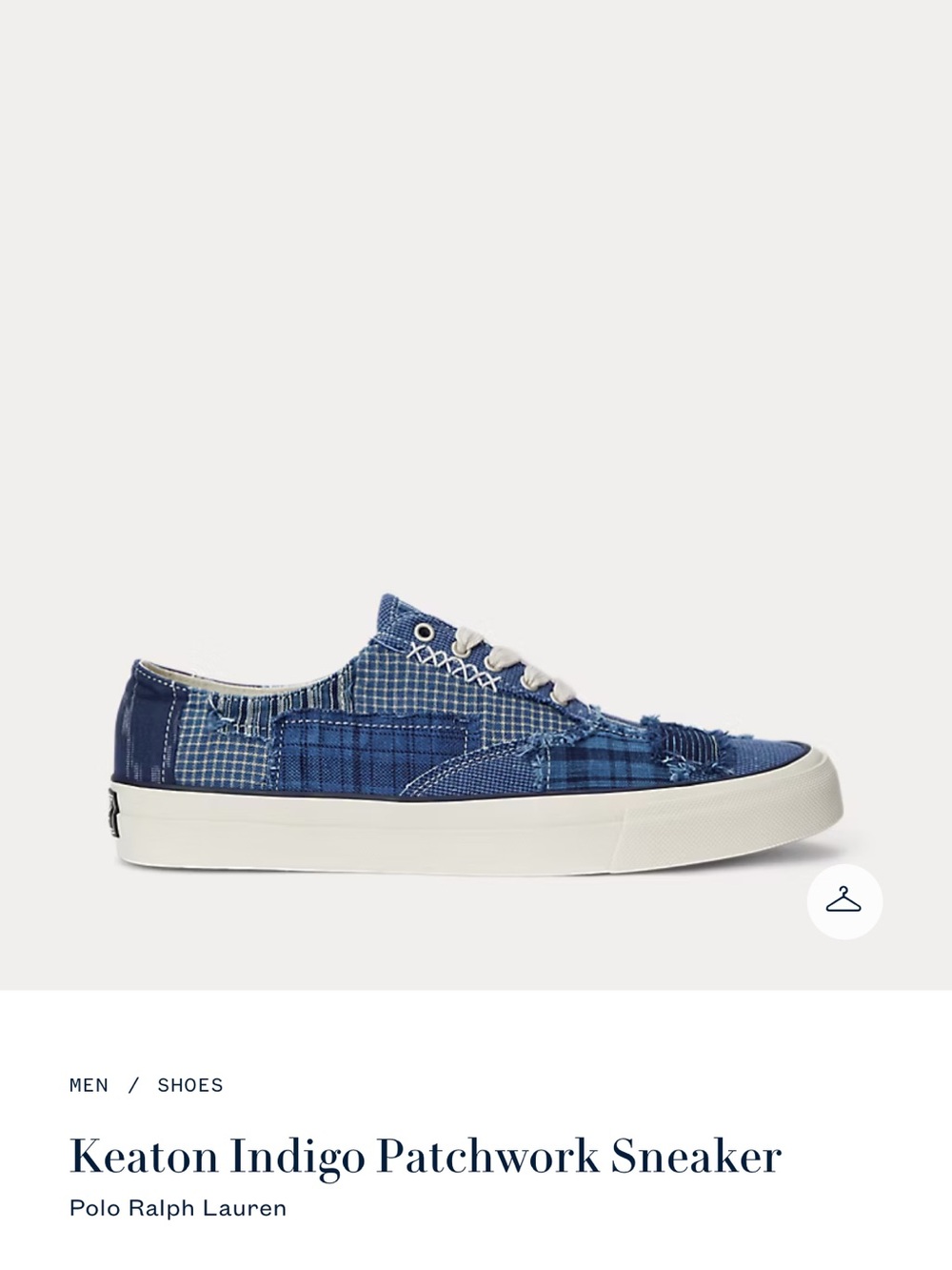 Polo by Ralph Lauren KEATON Indigo Patchwork Low-Top Sneakers